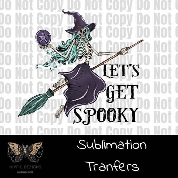 Ready To Press Pagan Let’s Get Spooky | SUBLIMATION TRANSFER | - Picture 1 of 4